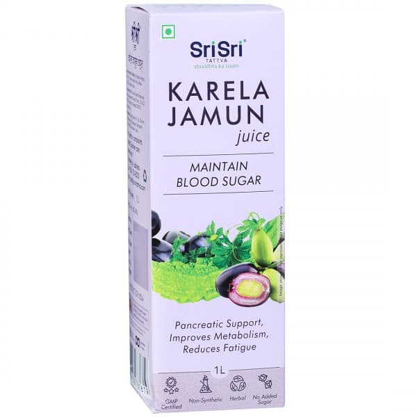 Sri Sri Tattva Karela Jamun Juice Maintain Blood Sugar 1 L