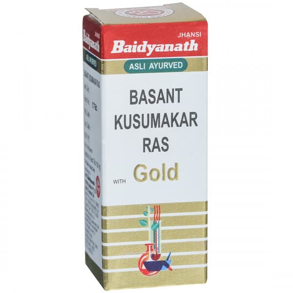 Baidyanath Jhansi Basant Kusumakar Ras with Gold 5 Tablets