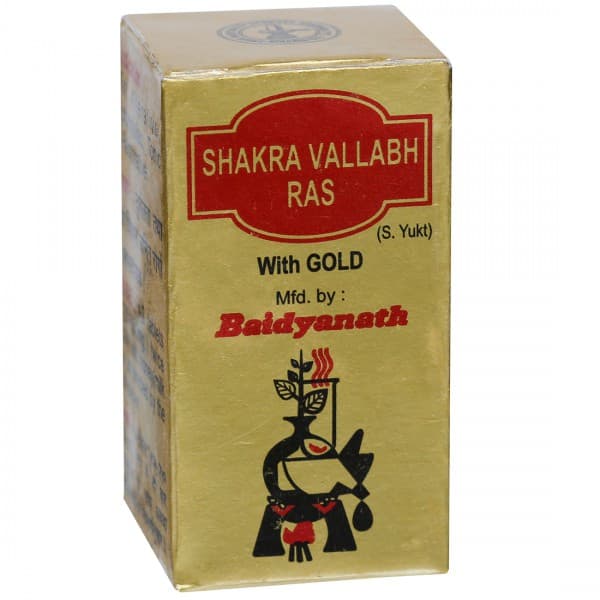 Baidyanath Shakra Vallabh Ras with Gold 125 mg 5 Tablets