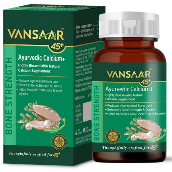 Vansaar 45+ Ayurvedic Calcium+ 60 Tablets