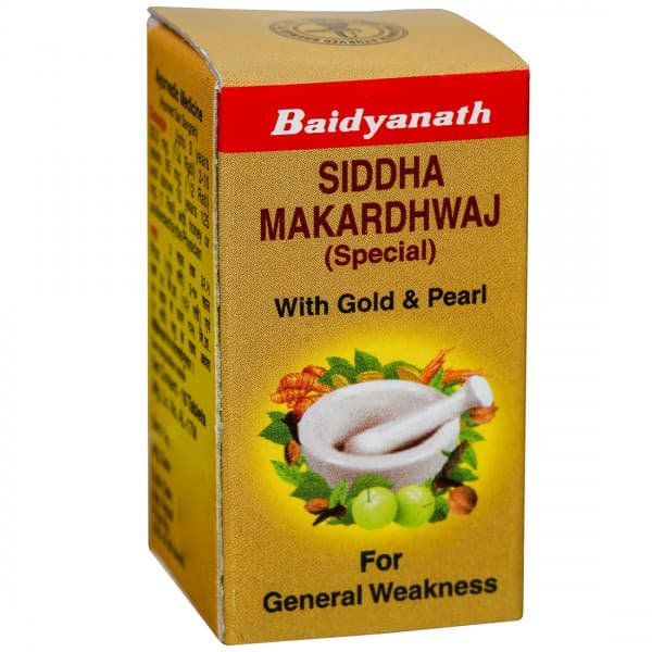 Baidyanath Siddha Makardhwaj Special With Gold & Pearl 10 Tablets