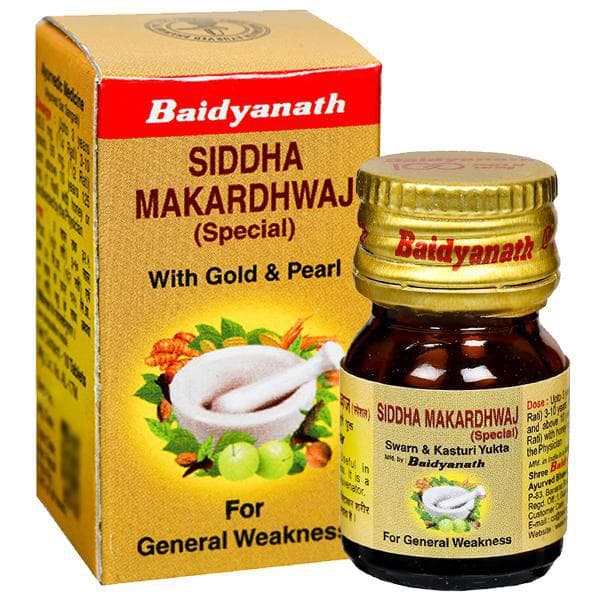 Baidyanath Siddha Makardhwaj Special With Gold & Pearl 5 Tablets