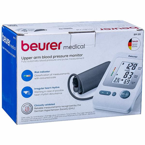 Beurer Medical Upper Arm Blood Pressure Monitor (Model - BM26) Device