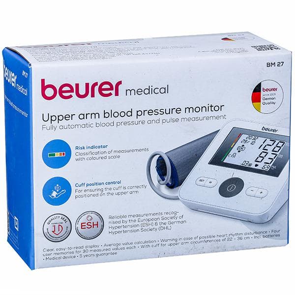 Beurer Medical Upper Arm Blood Pressure Monitor (Model - BM27) Device