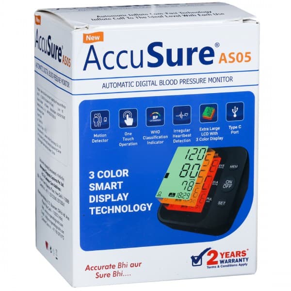 AccuSure (New) AS05 Automatic Digital Blood Pressure Monitor 112 x 122 x 64 mm