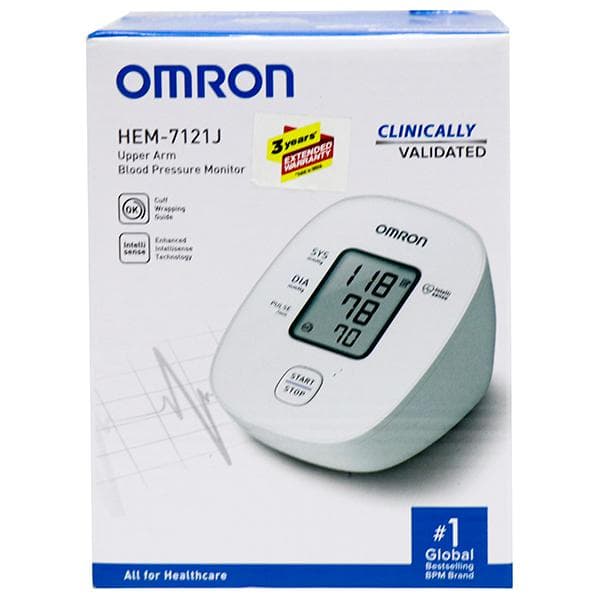 Omron Upper Arm Blood Pressure Monitor Hem 7121J Device Pack Of 1