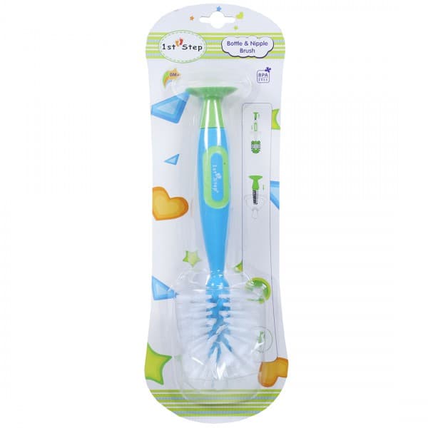 1st Step Bottle & Nipple Brush 0M+ ST-1140 Blue & Green