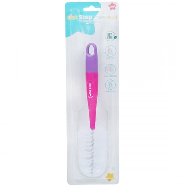 1st Step Bottle & Nipple Brush 0M+ ST-1137 PK Pink & Purple