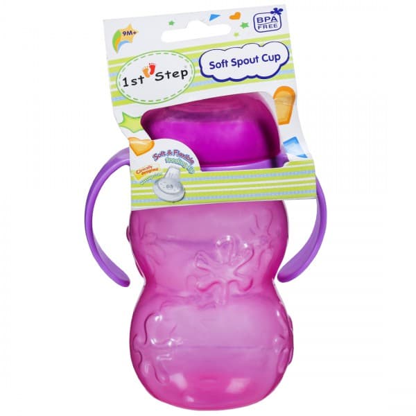 1st Step Soft Spout Cup 9M+ ST-1159 Pink & Purple