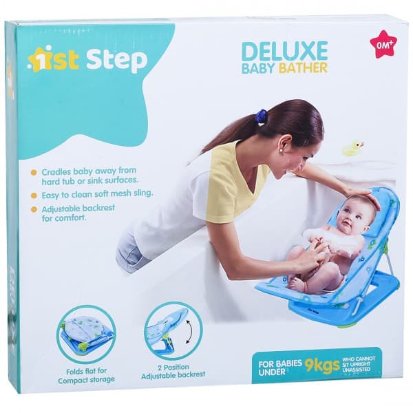 1st Step Deluxe Baby Bather 0M+ ST-699BL Blue