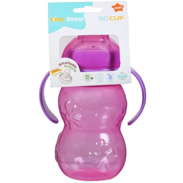 1st Step Soft Spout Cup 6M+ ST-1159PK Pink & Purple