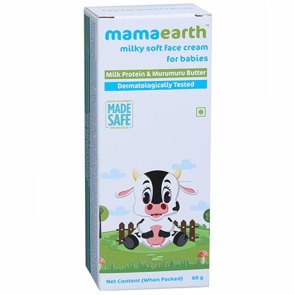 Mamaearth Milky Soft Face Cream for Babies Milk Protein & Murumuru Butter 60 g