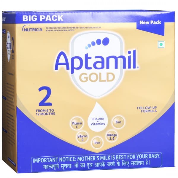 Aptamil Gold Stage 2 Follow Up Formula Powder 6 To 12 Months Refill 3 x 400 g