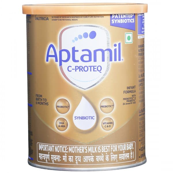 Aptamil C Proteq Infant Formula With Prebiotics & Probiotic Powder From Birth To 6 Months Tin 400 g