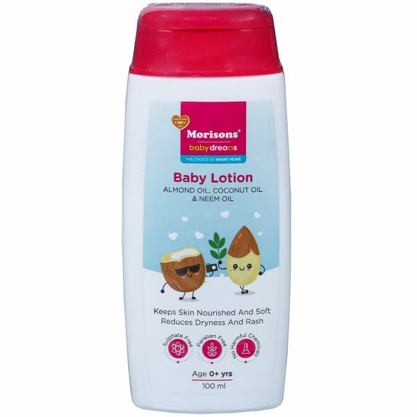 Morisons Baby Lotion with Almond Oil, Coconut Oil & Neem Oil 0+ yrs 100 ml