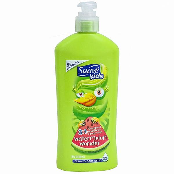 Suave Kids 3 in 1 Watermelon Wonder Shampoo + Conditioner + Body Wash 532 ml