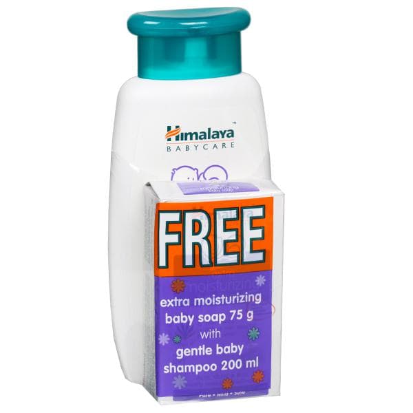 Himalaya Gentle Baby Shampoo (Free Extra Moisturizing Baby Soap 75 g) 200 ml