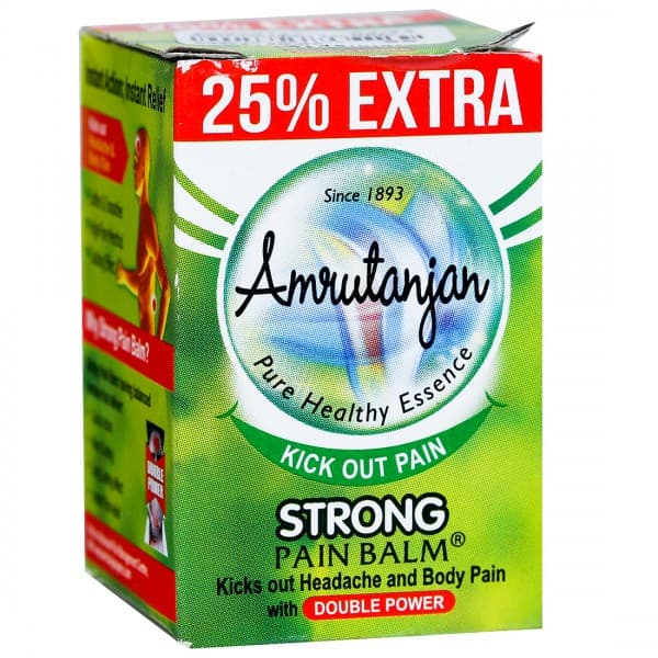 Amrutanjan Double Power Green Pain Balm (25% Extra) 10 ml (8 ml + 2 ml)