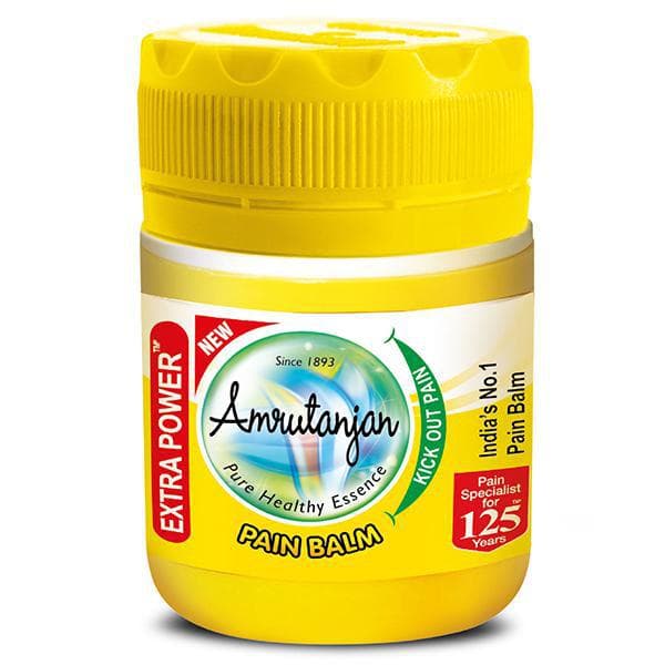 Amrutanjan Extra Power Yellow Pain Balm (25% Extra) 10 ml (8 ml + 2 ml)