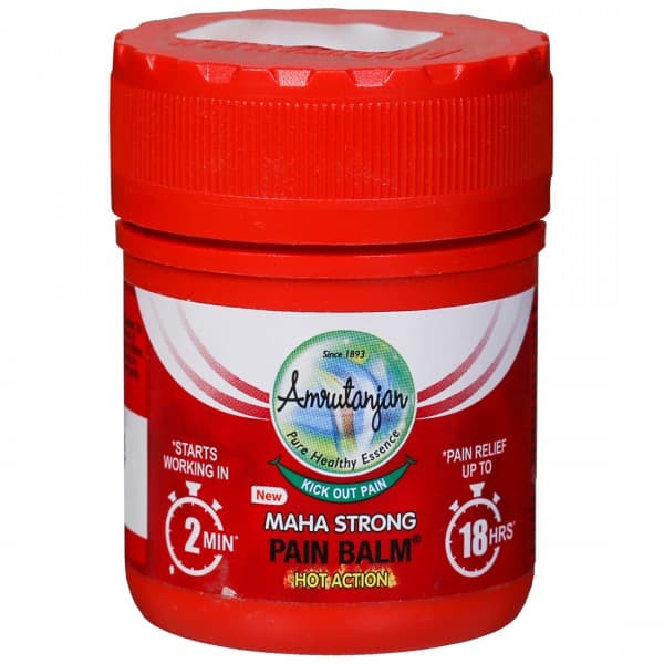 Amrutanjan New Maha Strong Hot Action (Red) Pain Balm 48 g (50 ml)