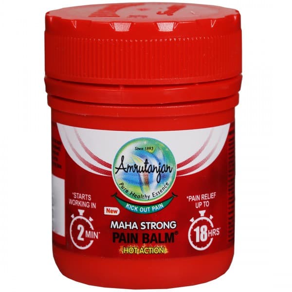 Amrutanjan New Maha Strong Hot Action (Red) Pain Balm 26.4 g (27.5 ml)