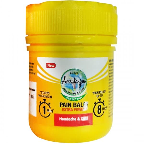 Amrutanjan (New) Extra Power Headache & Cold Pain Balm 27.5 ml