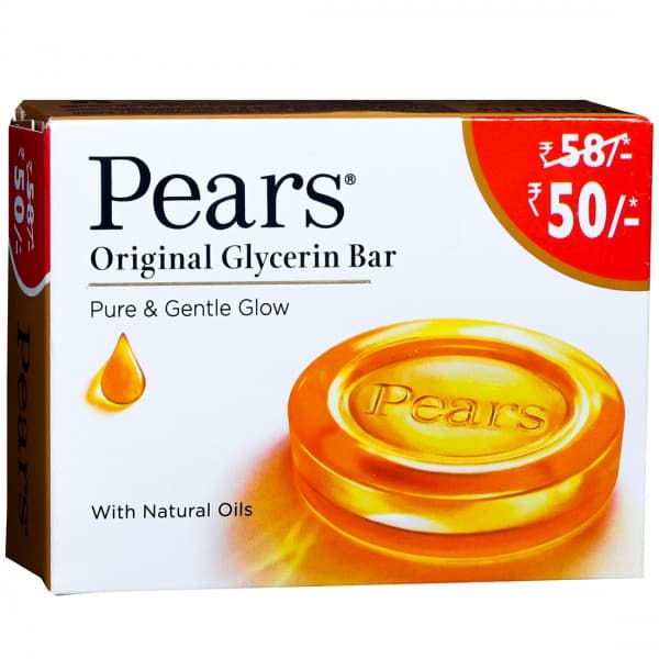 Pears Pure & Gentle Glow Original Glycerin Bathing Bar (Rs. 8 Off) 100 g