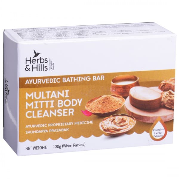 Herbs & Hills Multani Mitti Body Cleanser Ayurvedic Bathing Bar 100 g