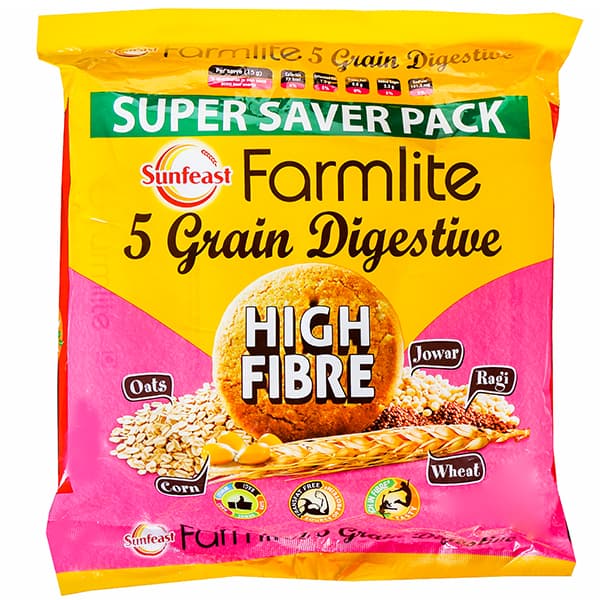 Sunfeast Farmlite 5 Grain Digestive High Fiber 5 x 200 g