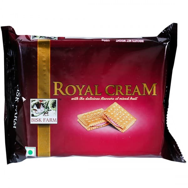 Bisk Farm Royal Cream Flavours of Mixed Fruit Biscuits 150 g