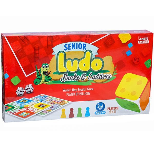 Ankit Toys & Games Senior 2in1 Ludo- Snake & Ladders Board Game 115