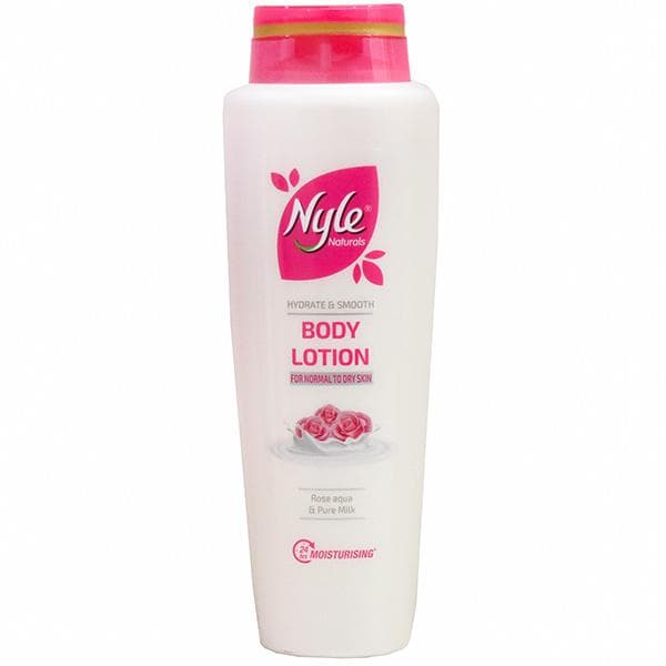 Nyle Naturals Hydrate & Smooth Rose Aqua & Pure Milk Normal To Dry Skin Body Lotion 400 ml