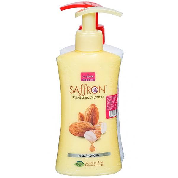 Vi-John Women Saffron Fairness Body Lotion Milk & Almond (Free Red Apple Body Lotion 250 ml) 250 ml