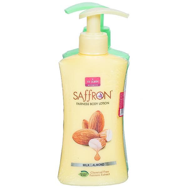 Vi-John Women Saffron Fairness Body Lotion Milk & Almond (Free Aloe Vera Body Lotion 250 ml) 250 ml