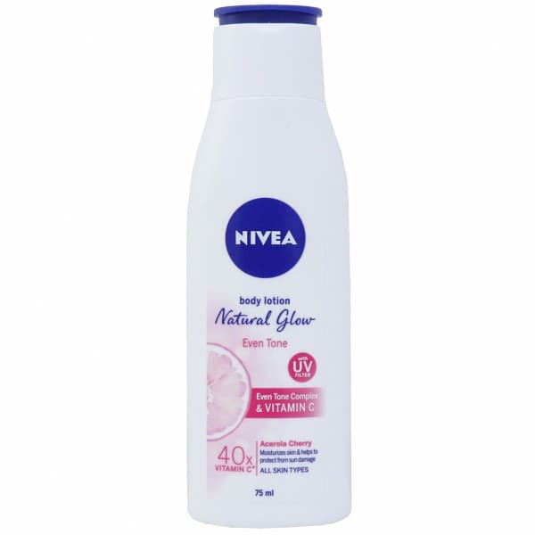 Nivea Natural Glow Even Tone with UV Filter 40x Vitamin C Body Lotion 75 ml