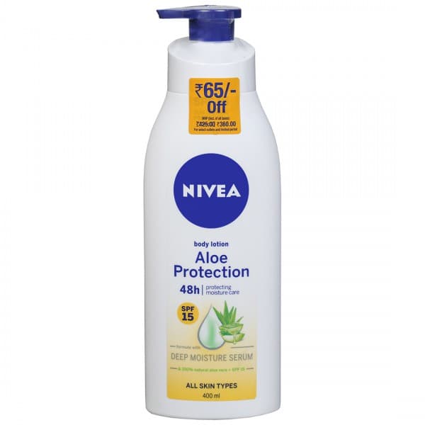 Nivea Aloe Protection Body Lotion Spf 15 with Deep Moisture Serum (Rs 65 off) 400 ml
