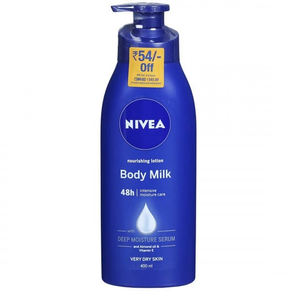 Nivea Nourishing Very Dry Skin Milk Body Lotion with Deep Moisture Serum (Rs 54 off) 400 ml