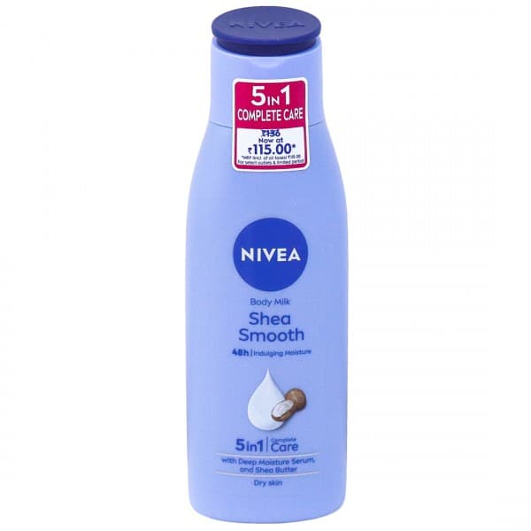 Nivea Shea Smooth Body Milk Dry Skin Body Lotion with Deep Moisture Serum (Rs 21 off) 75 ml