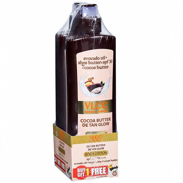 Vlcc Cocoa Butter De Tan Glow Body Lotion (Buy 1 Get 1 Free) 2 x 400 ml