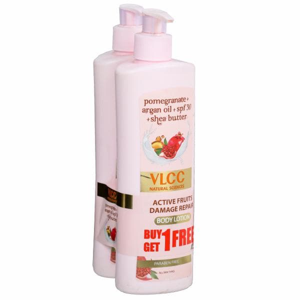Vlcc Active Fruits Damage Repair Body Lotion (Buy 1 Get 1 Free) 2 x 400 ml