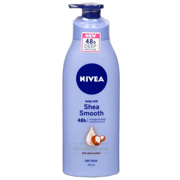 Nivea Shea Smooth Body Milk Dry Skin Body Lotion with Deep Moisture Serum 400 ml