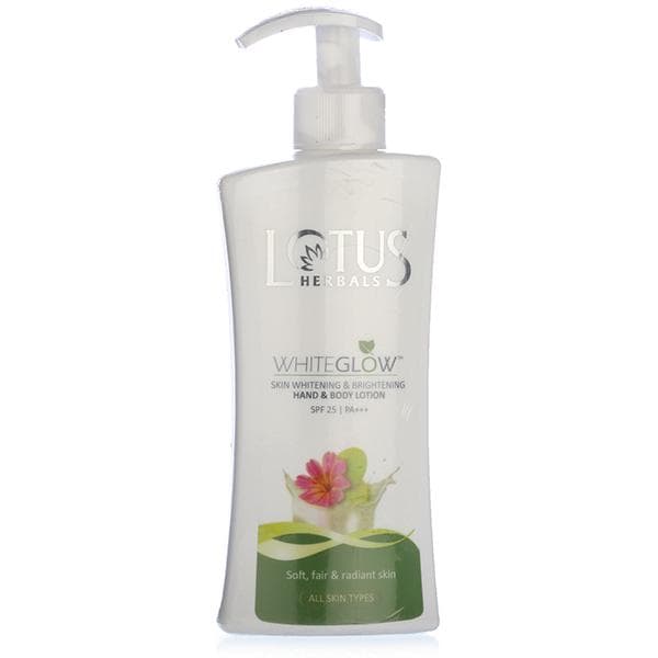 Lotus Herbals Whiteglow Skin Whitening & Brightening Hand & Body Lotion SPF-25 PA+++ 300 ml