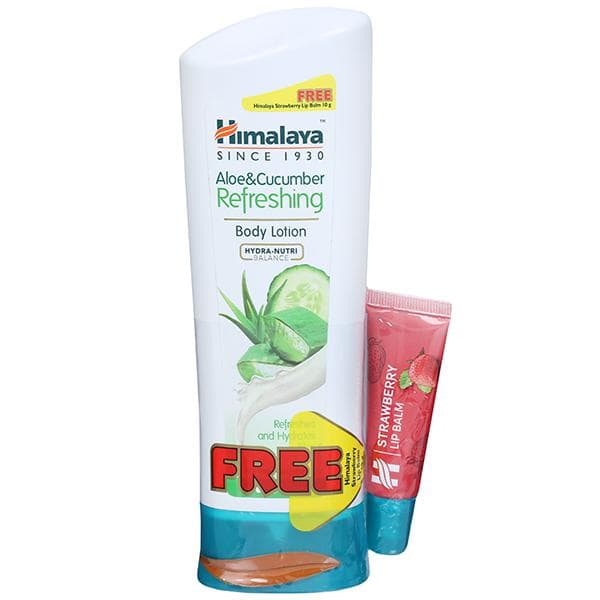 Himalaya Refreshing Aloe & Cucumber Body Lotion (Free Lip Balm 10 g) 200 ml
