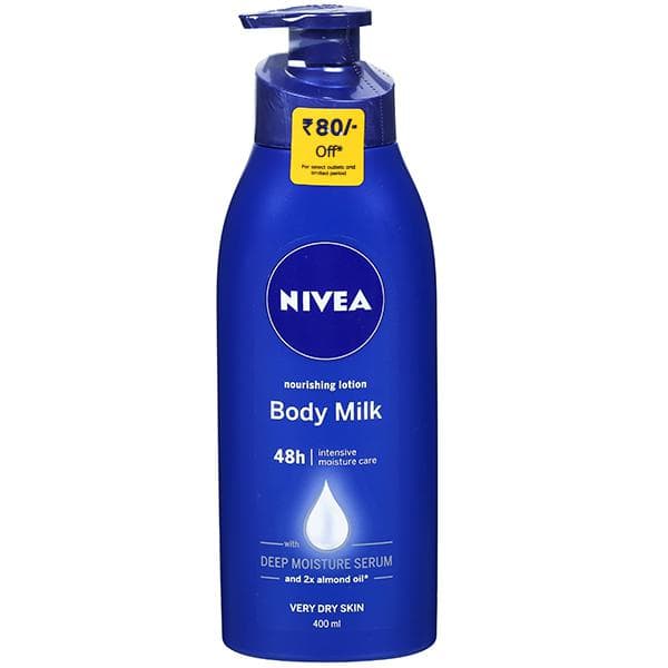 Nivea Nourishing Very Dry Skin Milk Body Lotion with Deep Moisture Serum (Rs 80 Off) 400 ml