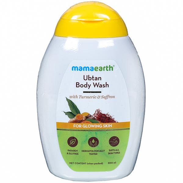 Mamaearth Ubtan Body Wash with Turmeric & Saffron for Glowing Skin 300 ml