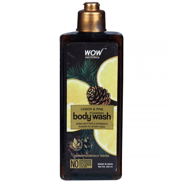 Wow Skin Science Lemon & Pine Foaming Body Wash Shea Butter & Vitamin E 250 ml