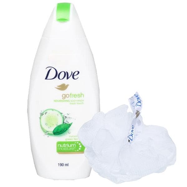 Dove Nutrium Moisture Go Fresh Nourishing Body Wash (Free Loofah) 190 ml