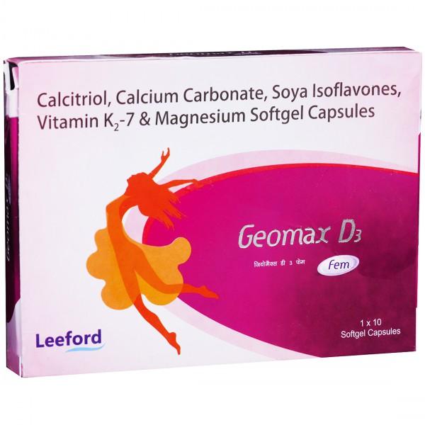 Geomax D3 Fem 10 Softgel Capsules