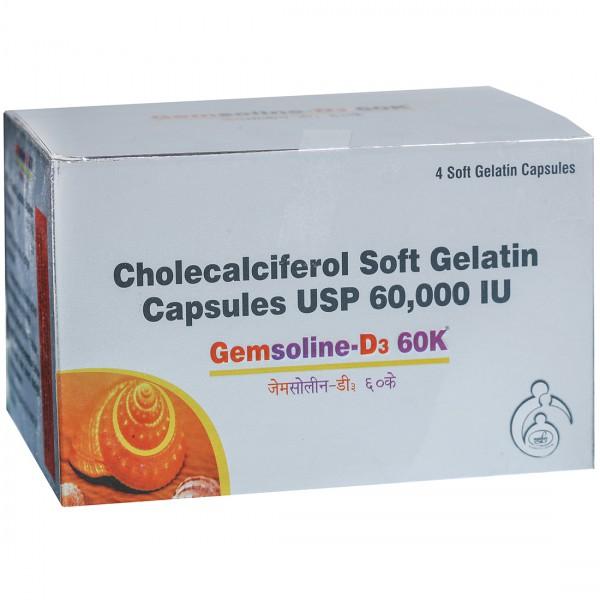 Gemsoline D3 60K Softgel Capsule (8 Cap)