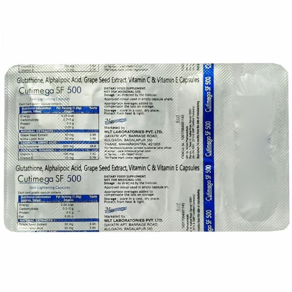 Cutimega SF 500 10 Capsules